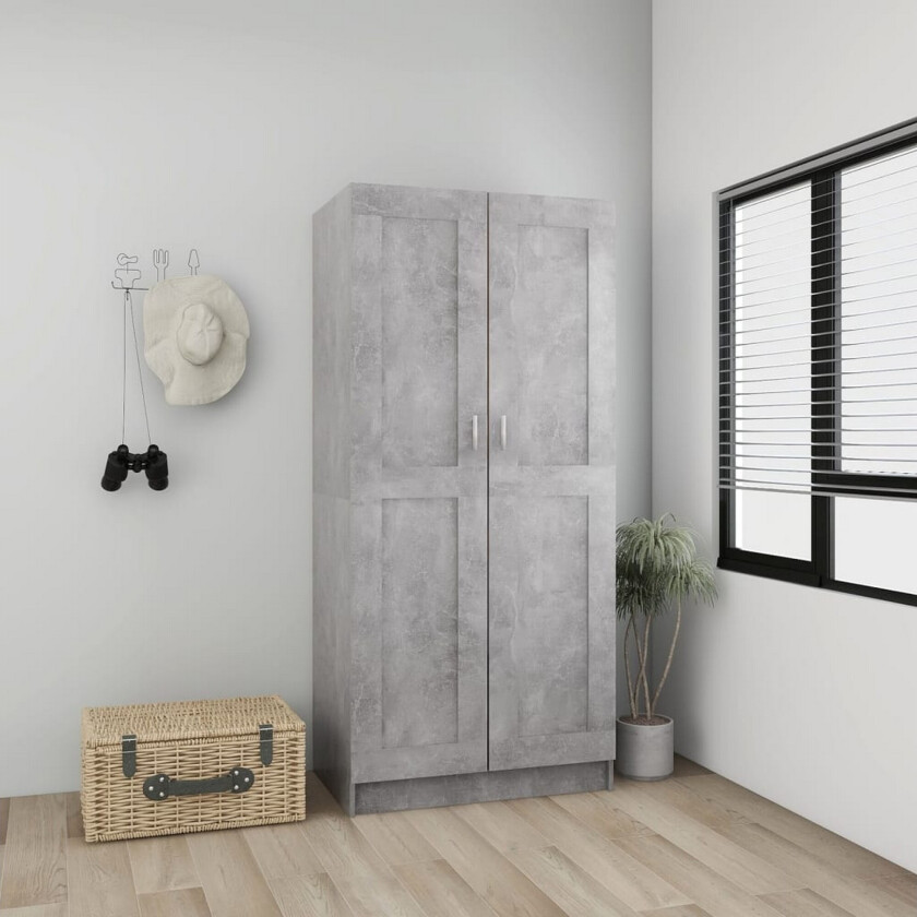 Garderobe 82,5x51,5x180 cm - betonggrå