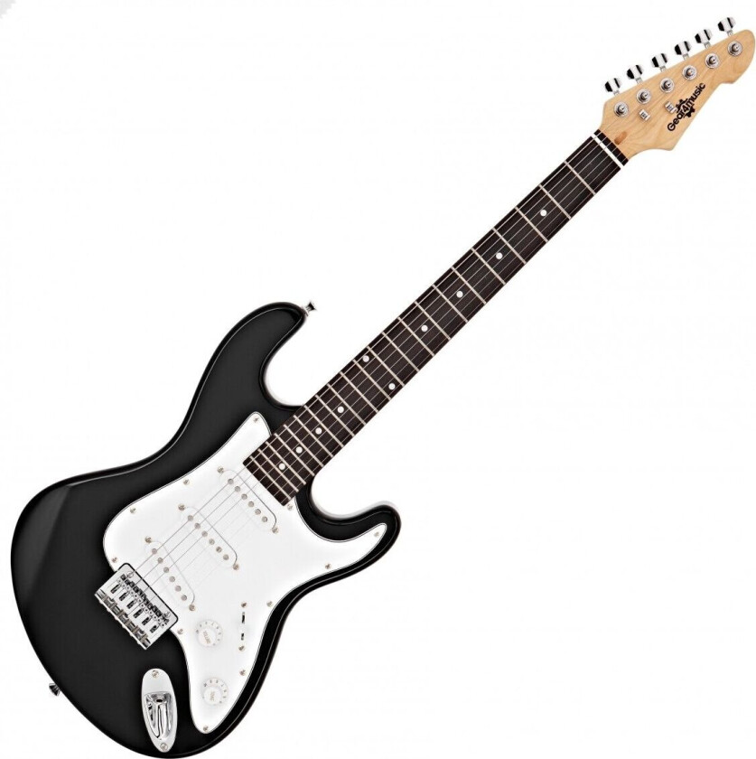 Gear4Music 3/4 LA Elektrisk Gitar fra Gear4music Svart - B-lager