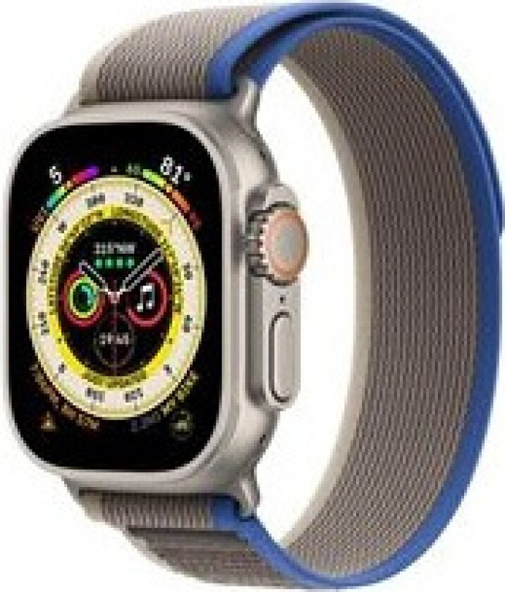 Watch Ultra GPS + Cellular, 49mm Titanium Case with Blue/Gray Trail Loop - S/M