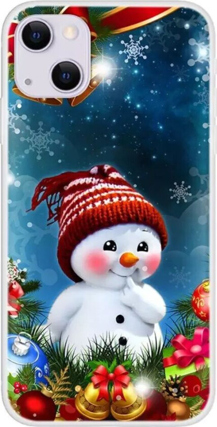 iPhone 13 TPU Plast Jul Deksel - Tegneserie snømann