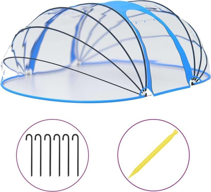 Bassengkuppel oval 530x410x205 cm
