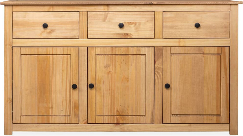 Skjenk 135x40x80 cm massivt furu Panama Range naturlig trefarge