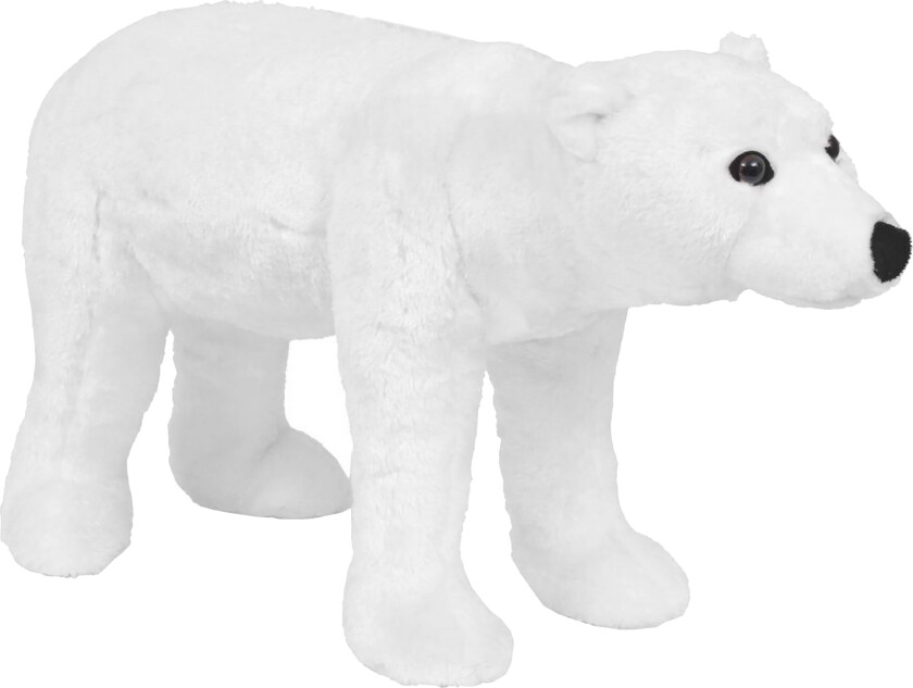 Stående lekeisbjørn plysj hvit XXL