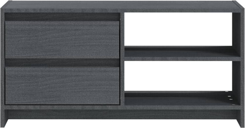 TV-benk 80x31x39 cm heltre furu grå