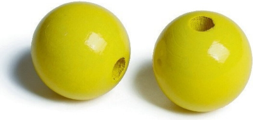 Bilde av Träpärlor 35mm 20st, Gul