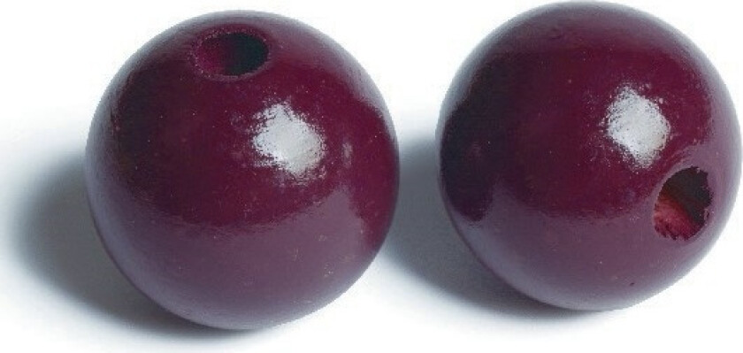 Bilde av Träpärlor 35mm 20st, Aubergine