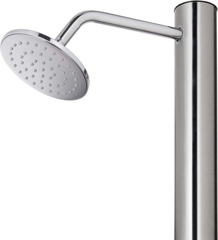 Hagedusj med grått dusjbrett 220 cm rustfritt stål