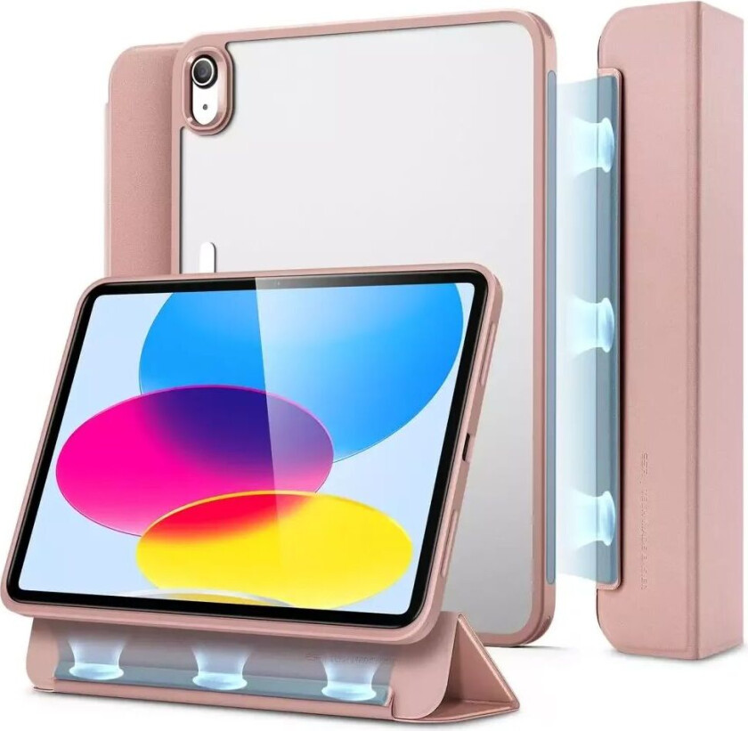 iPad 10.9" (2022)  Ascend Flip Tri-Fold Hybrid Flipdeksel - Kunstskinn - Rose Gold