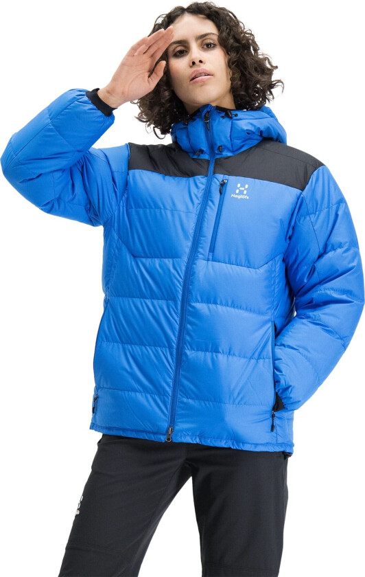 Belay Down Hood Women, dunjakke dame Storm Blue/true Blac