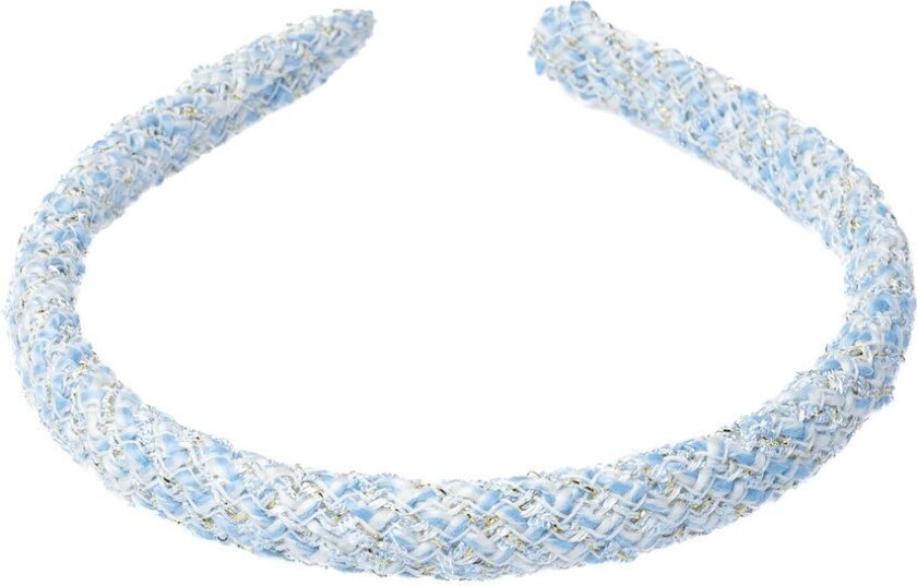 DARK Tweed Hair Band Thin Light Blue