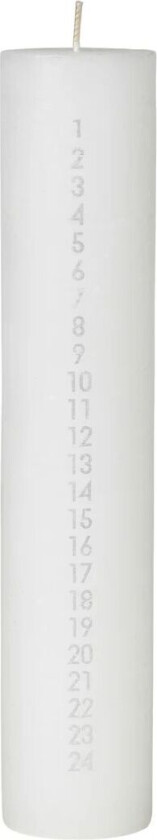 Rustic kalenderlys Pure white