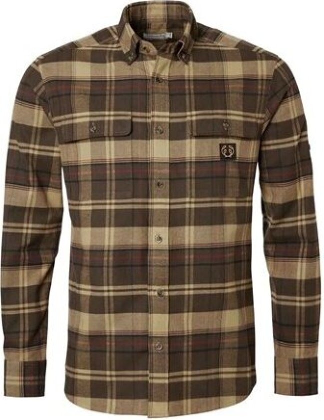 Men's Heron Flannel Shirt M, Soil Brown Checked