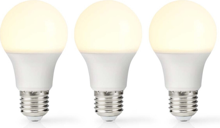 LED pære E27 | A60 | 8.0 W | 806 lm | 2700 K | Varm Hvit | Retro Style | Frosted | 3 stk