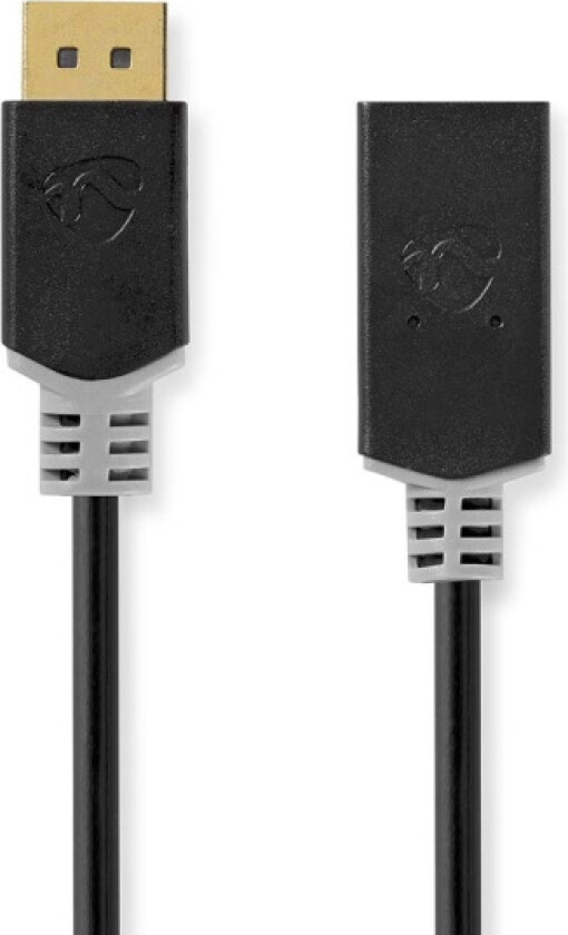 Displayport-kabel | DisplayPort Han | HDMI ™ -kontakt | 4K@30Hz | Gull belagt | 0.20 m | Rund | PVC | Antrasitt | Boks