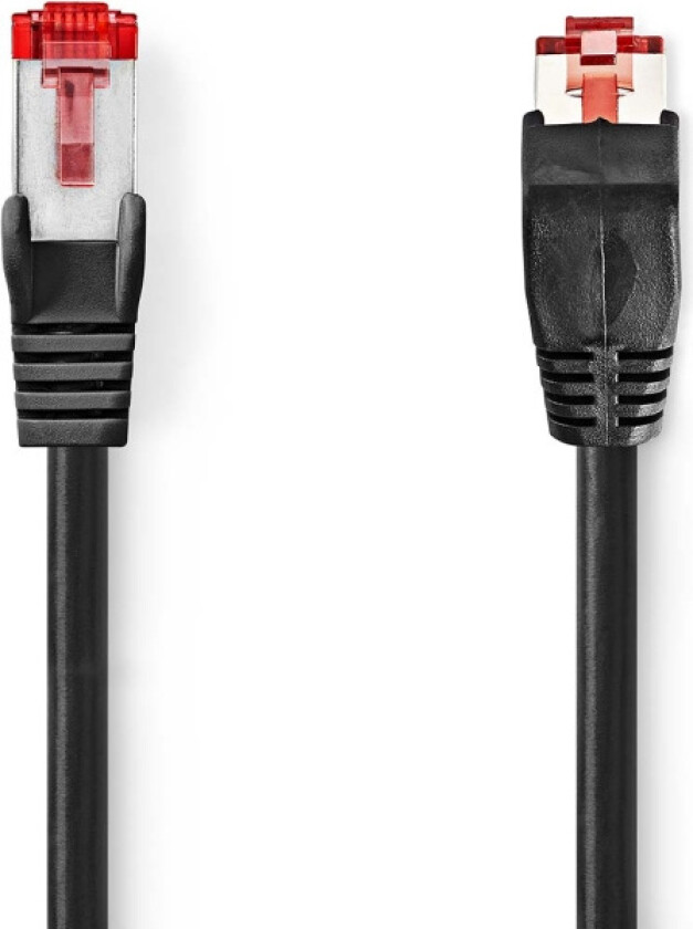 CAT6 Nettverkskabel | RJ45 Han | RJ45 Han | SF/UTP | 1.00 m | Rund | LSZH | Sort | Konvolutt
