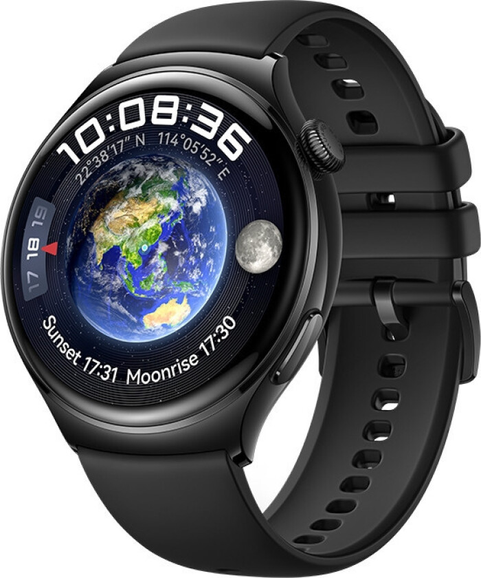 Watch 4 46mm Active - Steel Case with Black Fluoroelastomer Strap