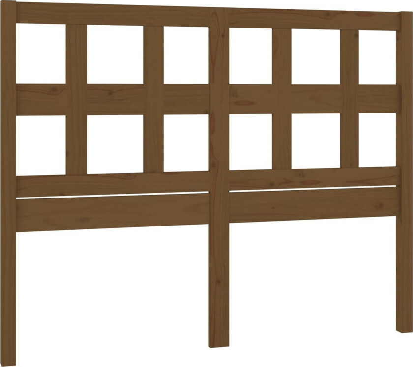 Sengegavl honningbrun 125,5x4x100 cm heltre furu