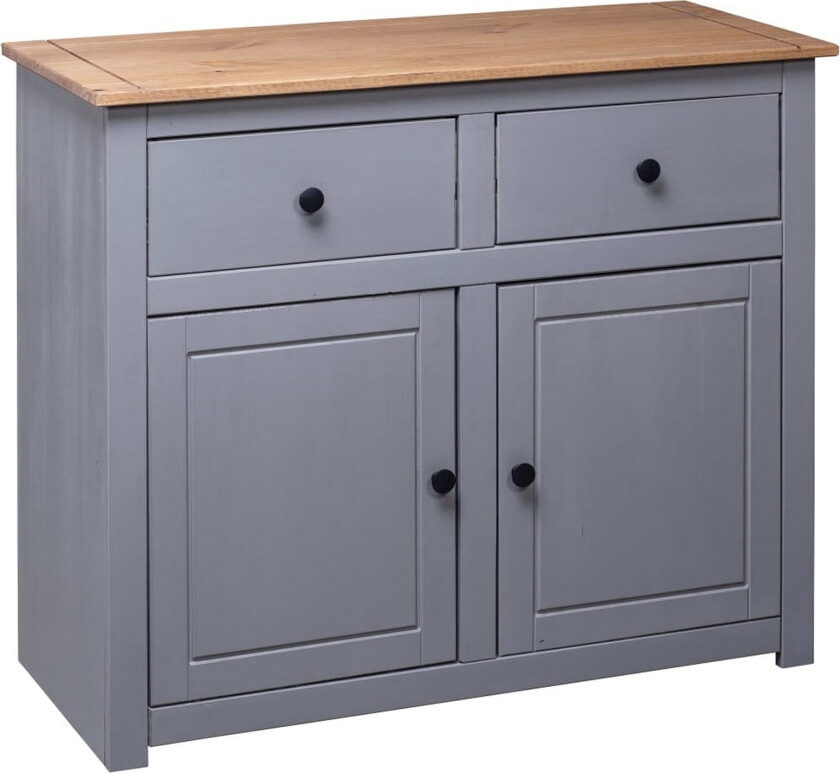 Skjenk 93x40x80 cm Massivt furu Panama Range grå