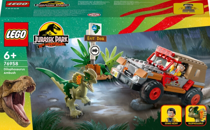 Lego Dilophosaurus i bakholdsangrep 76958