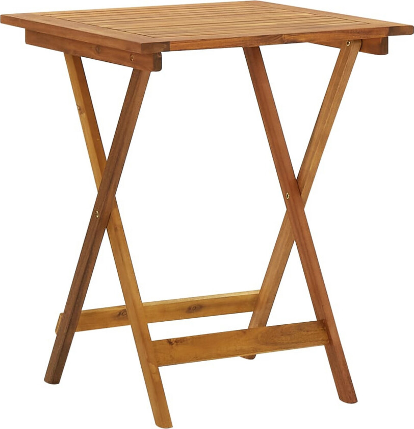 Sammenleggbart hagebord 60x60x75 cm heltre akasie