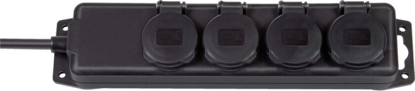 Strømforgrener 4x Uttak Ip44 4st