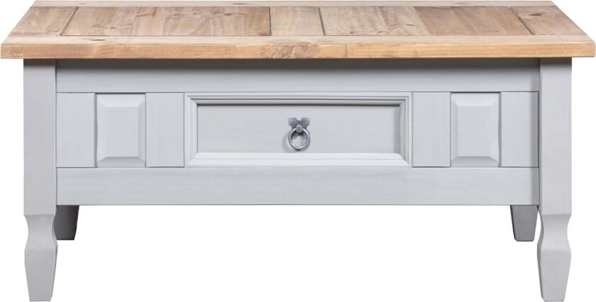 Salongbord meksikansk Corona-stil furu 100x55x45 cm grå