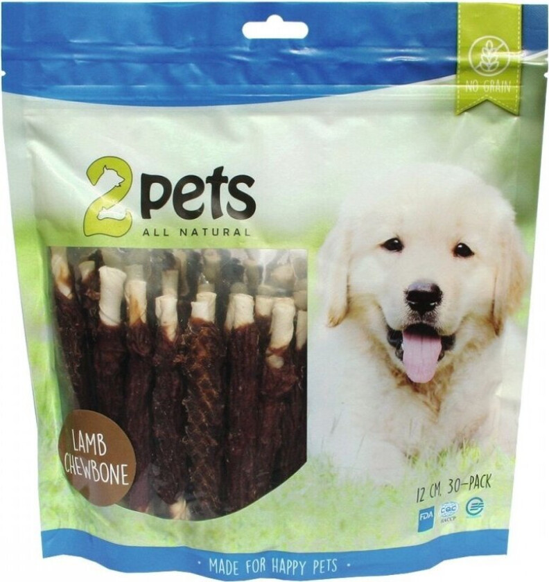 2Pets Tyggestokk med Lam 30-pakk