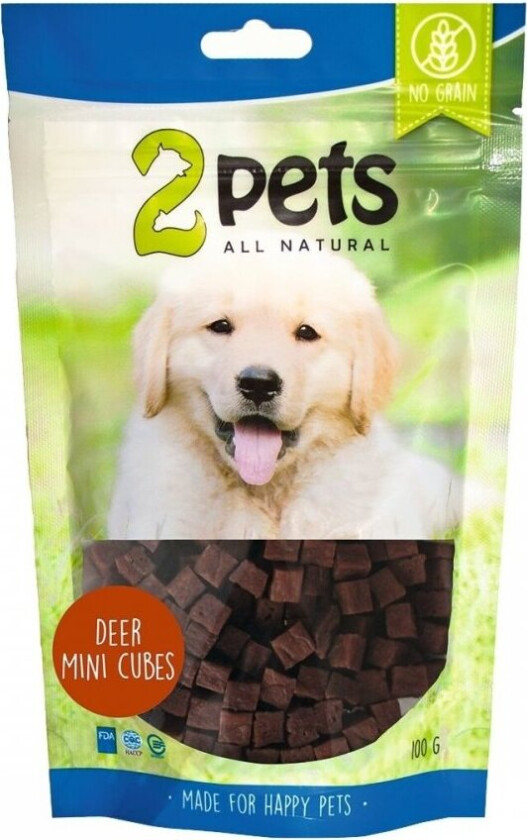 2Pets Minicubes med Hjort 100 g