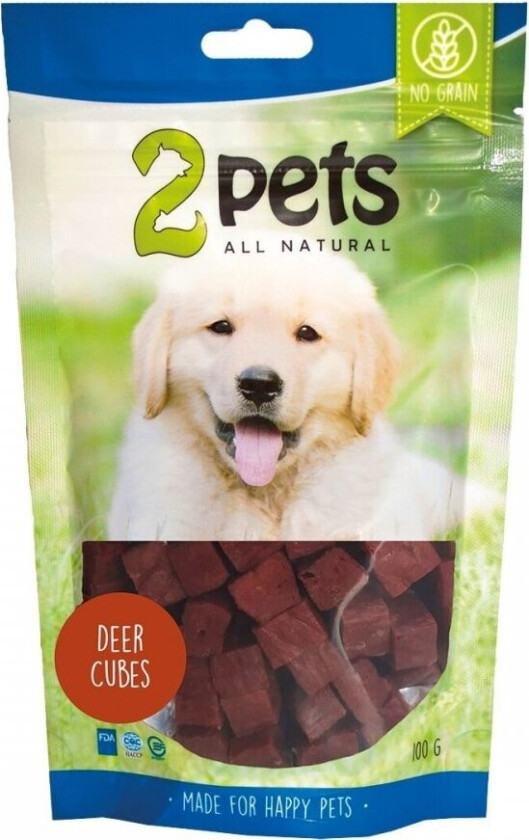 2Pets Cubes med Hjort 100 g