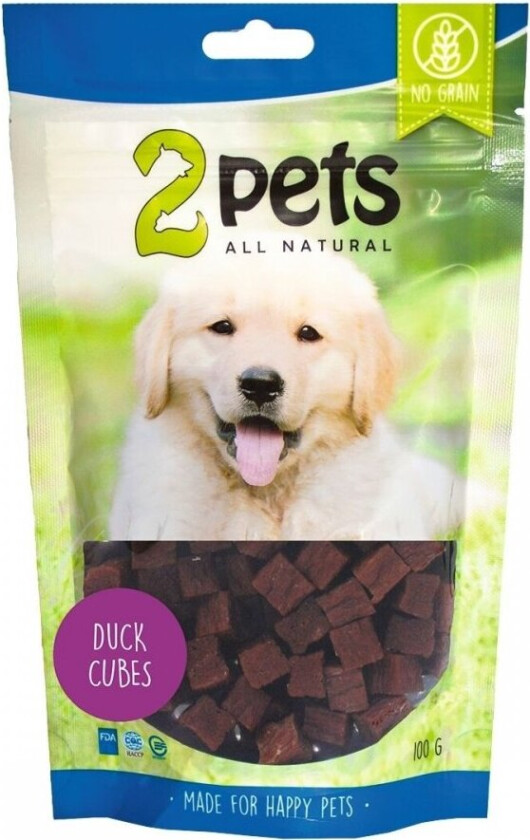 2Pets Cubes med Anka 100 g