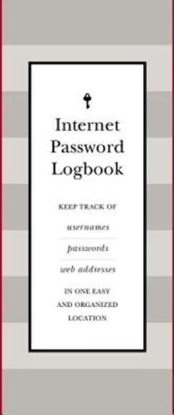 Internet Password Logbook (Red Leatherette) av Editors of Rock Point