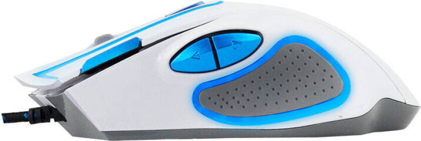 MX401 HAWK - mouse - USB - white/blue - Mus - Optisk - 7 - Blå