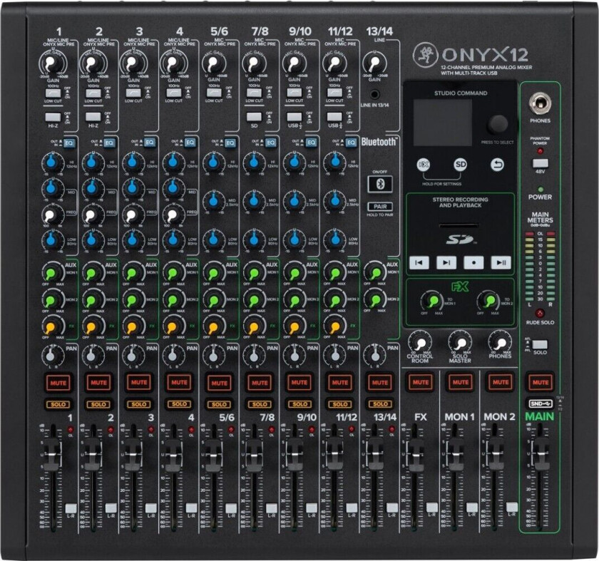 ONYX 12 12-Kanals Analog Mikser med Flerspors USB