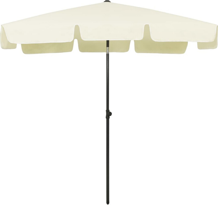 Strandparasoll sandgul 200x125 cm