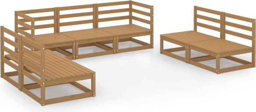 Hagesofagruppe 7 deler honningbrun heltre furu