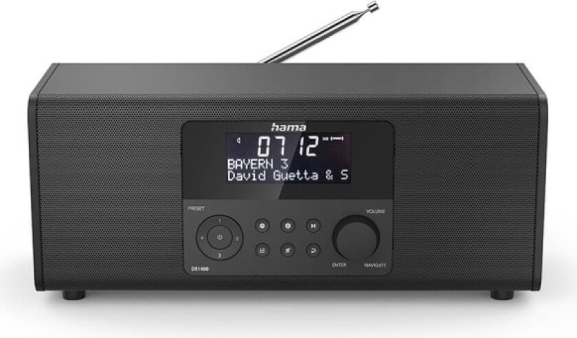 DR1400" Digital Radio FM / DAB / DAB+ - DAB/DAB+/FM - Stereo - Svart