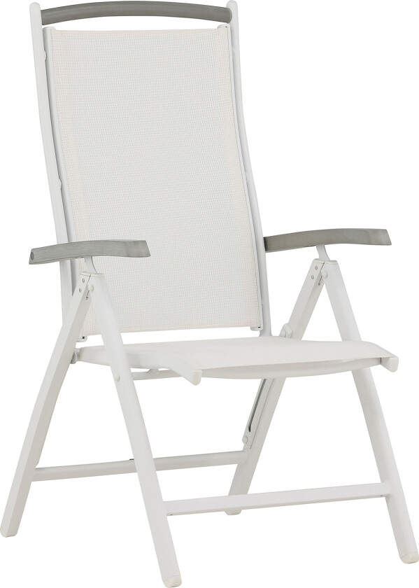 Albany hagestol 5 pos. Innstillbar hvit.