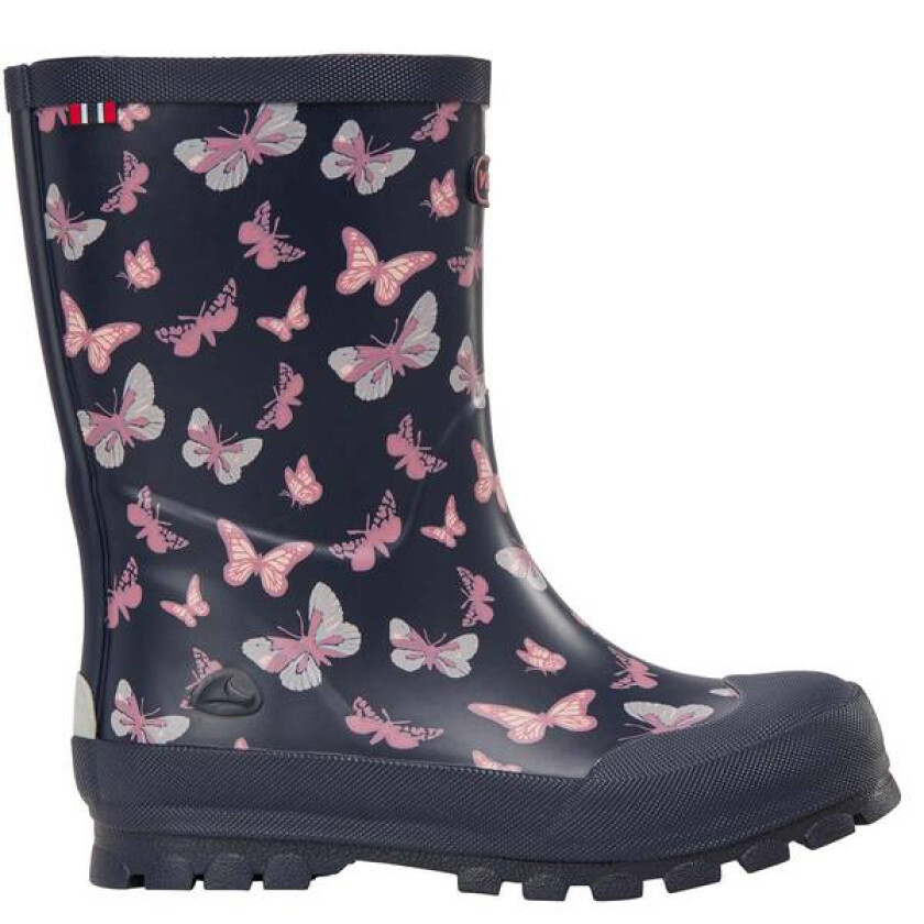 Jolly Gummistøvler Med Print, Navy/antiquerose