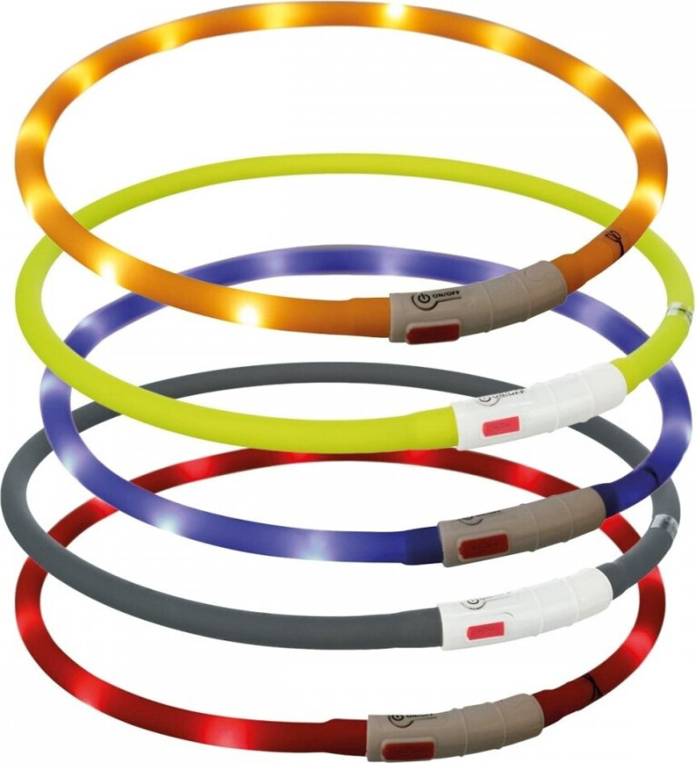 Trixie LED Hundehalsbånd med USB 70 cm (Blå)