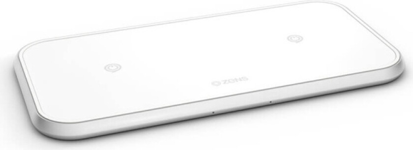 Dual Fast Wireless Lader 20W - Hvit