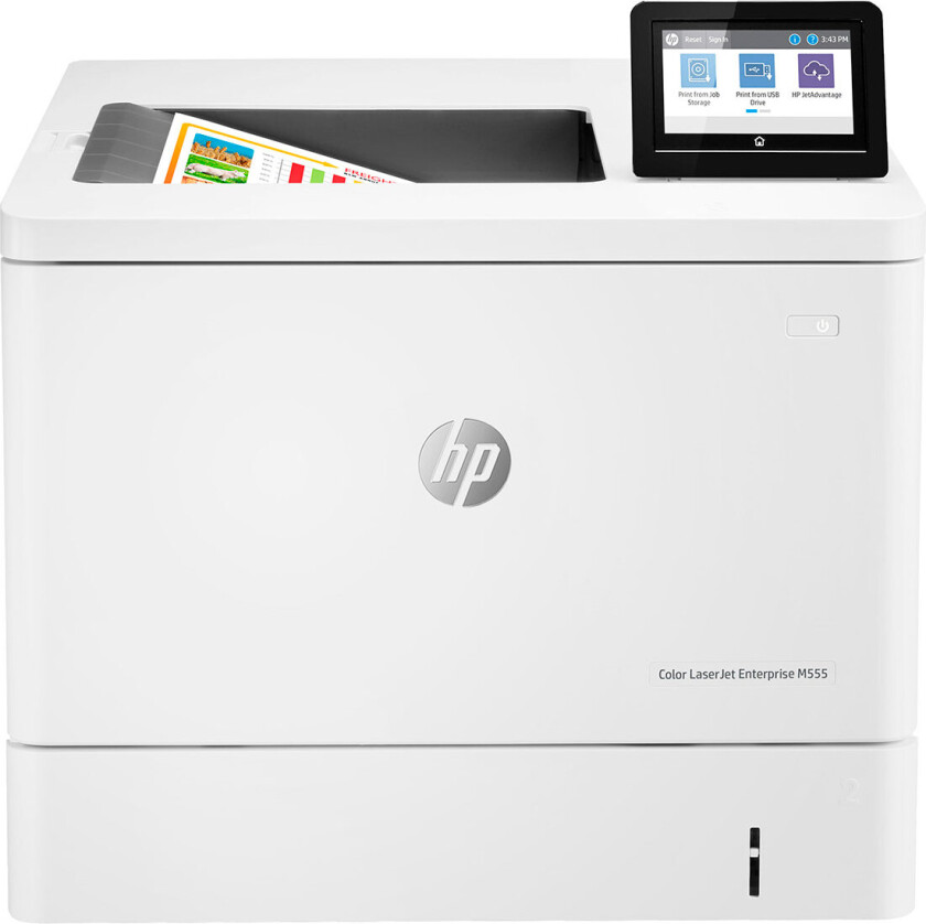 Color LaserJet Enterprise M555dn - Skriver - farge - Dupleks - laser - A4/Legal - 1200 x 1200 dpi - opp til 38 spm inntil 38 spm (farge) - kapasitet: 650 ark - USB 2.0, Gigabit LAN, USB 2.0 vert