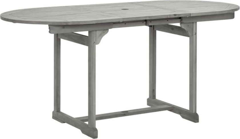 Utendørs spisebord (120-170)x80x75 cm heltre akasie