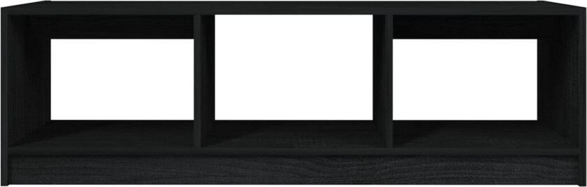 Salongbord 110x50x34 cm heltre furu svart