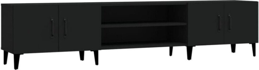 TV-benk svart 180x31,5x40 cm konstruert tre
