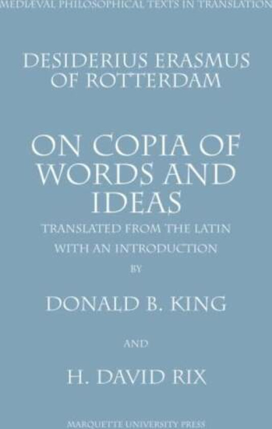 On Copia of Words and Ideas av Desiderius Erasmus, Donald King, David Rix