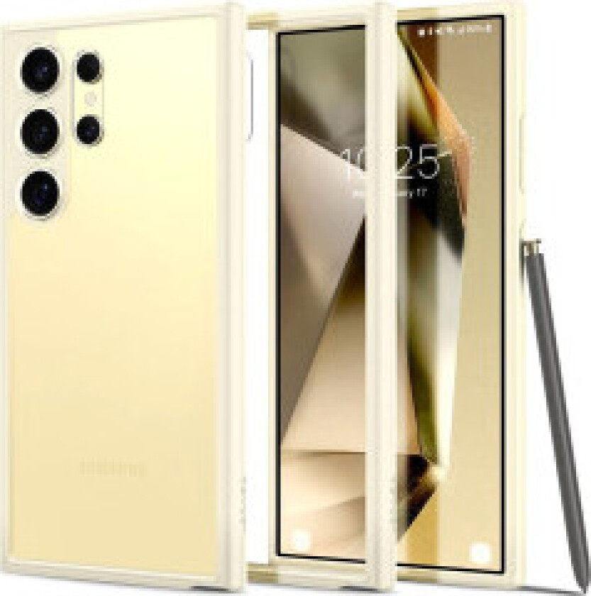 Samsung Galaxy S24 Ultra Ultra Hybrid Deksel - Gjennomsiktig / Beige