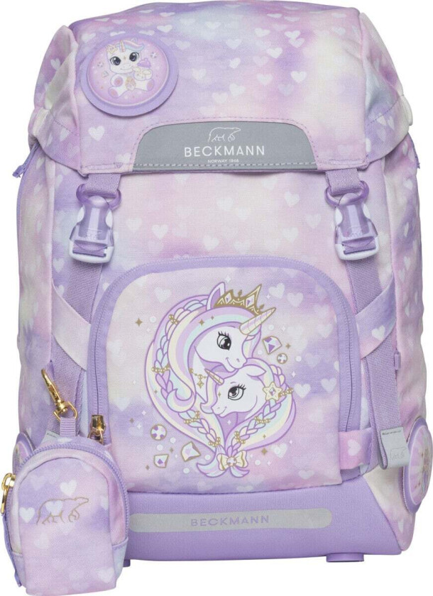 Skolesekk 1.kl Unicorn Princess Purple Classic 22L
