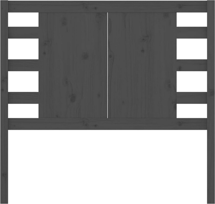 Sengegavl grå 106x4x100 cm heltre furu
