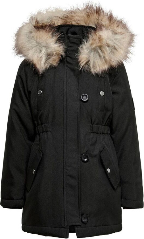 Kids Iris Fur Parka Svart 116