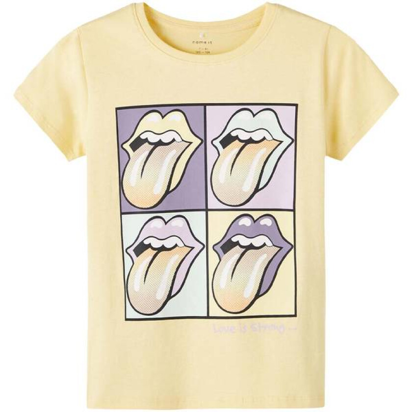 Name It Mus Rolling Stones T-Skjorte Til Barn, Double Cream